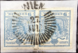 ÖSTERREICH 1850 9kr, GRAUBLAU, HP, TYPE IIc " Wien" Befund Strakosch" - Used Stamps