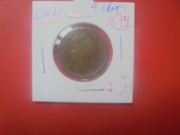 CHILI 2  Centavos 1879 "S" (A.1) - Cile
