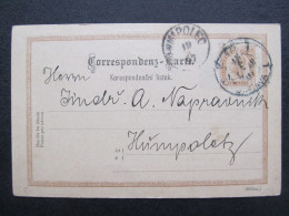 GANZSACHE Jihlava - Humpolec Zudruck Metzl + Schwarzkopf Zucker 1897 Böhmen Mähren /// P6722 - Covers & Documents