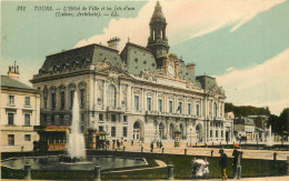 37 - TOURS -  L'HOTEL DE VILLE ET LES JETS D'EAU - Tours