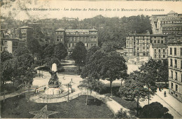 42 - SAINT ETIENNE - LES JARDINS DU PALAIS DES ARTS ET LE MONUMENT DES COMBATTANTS - Saint Etienne