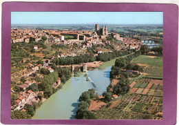 34 BEZIERS Vue Aérienne La Cathédrale Et Les Trois Ponts Sur L'Orb - Beziers