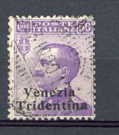 TRENTIN  Yv. SA, N° 26 (o) 50c  Timbres D'Italie 1901-1917 Surchargés Cote 80 Euro BE  2 Scans - Trento