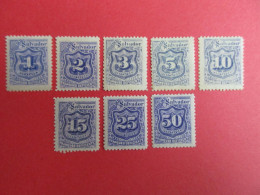 Salvador - Série De 8 Timbres Bleu - Franqueo Deficiente - El Salvador