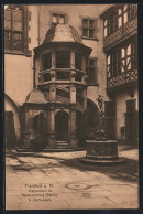 AK Alt-Frankfurt, Treppenturm Im Hause Limpurg (Römer) Mit Brunnen  - Frankfurt A. Main