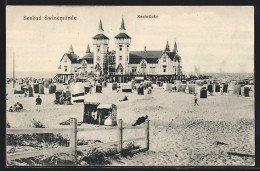 AK Swinemünde, Seebrücke Mit Strandkörben  - Pommern