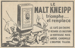 Le MALT KNEIPP - Illustrazione - Pubblicità D'epoca - 1915 Old Advertising - Advertising