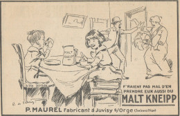 Buvez Du MALT KNEIPP - Illustrazione - Pubblicità D'epoca - 1915 Old Ad - Advertising