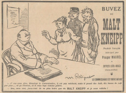 Buvez Du MALT KNEIPP - Illustrazione - Pubblicità D'epoca - 1918 Old Ad - Werbung