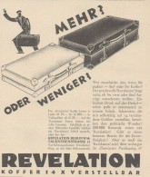 REVELATION Koffer Verstellbar - Pubblicità D'epoca - 1929 Old Advertising - Werbung