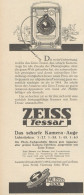 ZEISS Tessar - Pubblicità D'epoca - 1929 Old Advertising - Advertising