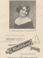 KALIKLORA Zahnpasta - Anna Lisa Ryding - Pubblicità D'epoca - 1925 Old Ad - Advertising