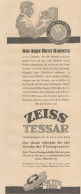 ZEISS Tessar - Pubblicità D'epoca - 1925 Old Advertising - Advertising