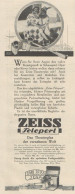 ZEISS Teleperl - Pubblicità D'epoca - 1927 Old Advertising - Advertising