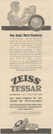 ZEISS Tessar - Pubblicità D'epoca - 1925 Old Advertising - Advertising