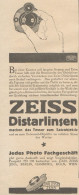 ZEISS Distarlinsen - Pubblicità D'epoca - 1925 Old Advertising - Advertising