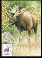 SWEDEN SVERIGE SVEZIA SUEDE 1992 1996 FAUNA WILD ANIMALS ANIMAUX ANIMALI ALCES 7k MAXI MAXIMUM CARD CARTE - Cartoline Maximum