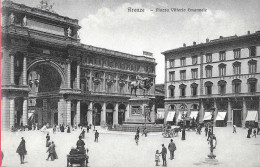 FIRENZE - PIAZZA VITTORIO EMANUELE - ANIMATA - FORMATO PICCOLO - NUOVA - Firenze