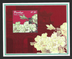 Penrhyn Island 2011 Flowers Peony $7.20 Miniature Sheet & $1.10 Single MNH - Penrhyn