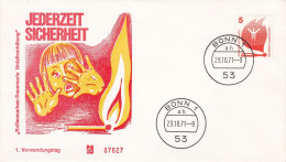 BRD,1971-72, 2 Schmuck-FDC  Mit Nr. 694, 699 " Dauerserie  Unfallverhütung", 5 Und 40 Pf. - Brieven En Documenten