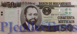 MOZAMBIQUE 50 MATICAIS 2006 PICK 144 UNC GOOD SERIAL NUMBER "BB7770000" - Mozambico