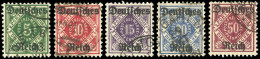 Deutsches Reich, 1920, 52-56, Gestempelt - Officials