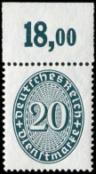 Deutsches Reich, 1927, D 119 X P OR, Postfrisch - Oficial