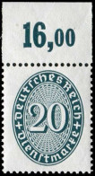 Deutsches Reich, 1927, D 119 X P OR, Postfrisch - Servizio