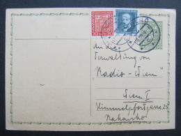 GANZSACHE Kopidlno - Wien 1936 Adelskorrespondenz  H. Thurn Taxis 1936   /// P6230 - Storia Postale