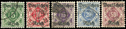 Deutsches Reich, 1920, 52-56, Gestempelt - Dienstmarken