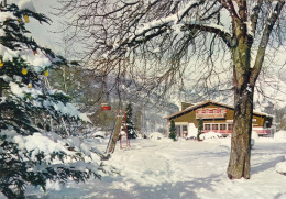 65. SAINT- LARY SOULAN. CPSM.  LE SQUARE DE LA GARE DU TELEPHERIQUE EN HIVER.. ANNEE 1980 + TEXTE - Autres & Non Classés