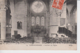 YVELINES - 19 - LOUVECIENNES - Intérieur De L'Eglise  ( - Timbre à Date De 1911 ) - Louveciennes