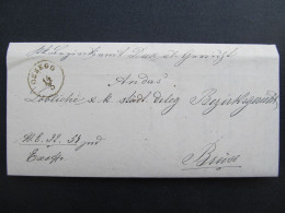 BRIEF Ossegg Osek - Brüx Most 1857 Ex Offo Böhmen  /// P6243 - ...-1850 Voorfilatelie