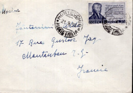 Italia (1956) 25 L. "Avogadro" Su Busta In Tariffa Ridotta Per La Francia - 1946-60: Poststempel