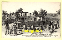 75 PARIS / VIEUX MONTMARTRE EN 1860 / ANCIENNE PLACE DE L'ABREUVOIR PUIS PLACE CONSTANTIN PECQUEUR / ANCIENNE GRAVURE - Plazas