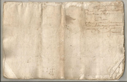 N°2016 ANCIENNE LETTRE ACTE NOTARIAL DE PAR DEVANT LES NOTAIRES ROYAUX DATE 1663 - Documents Historiques