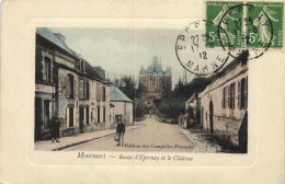 Montmort - Route D'Epernay Et Le Château - Montmort Lucy