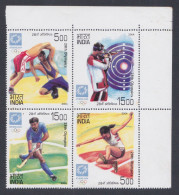 Inde India 2004 MNH Olympics, Olympic Games, Hockey, Shooting, Wrestling, Long Jump, Sport, Sports, Se-tenant Block - Unused Stamps