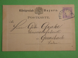 DN 21 ALLEMAGNE  CARTE ENTIER  ENV.  1900 GERNSBACK  +AFF.   INTERESSANT+ ++++ - Cartoline