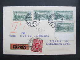 BRIEF Krásná Hora Německý Brod - Praha 1934 Erinoid Express  /// P6266 - Cartas & Documentos