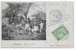 MADAGASCAR CP DIEGO SUAREZ ( Bonne Carte) Timbre Cachet Bleu 20 / MADAGASCAR 1904 - Brieven En Documenten