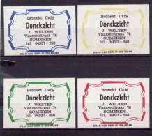 4 Dutch Matchbox Labels, Someren - North Brabant, Cafe Donckzicht, J. Welten, Holland, Netherlands - Matchbox Labels