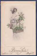 CPA 1 Euro Illustrateur Viennoise Femme Woman Art Nouveau Circulé Prix De Départ 1 Euro - 1900-1949