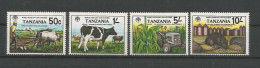 Tanzania 1984 Traditional Houses  Y.T. 251/254  ** - Tanzanie (1964-...)