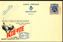 BELGIUM PPS SBEP 3 35C/50C "154" PASSE VITE UNUSED - Werbepostkarten