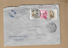 Los Vom 03.05 Briefumschlag Aus Merida Nach Zürich  1949 - Storia Postale