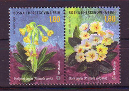 Bosnia: HP Mostar 2022 Flora Primrose PRIMULA VERIS PRIMULA VULGARIS (2) MNH - Bosnië En Herzegovina