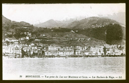 14801 - SUISSE - MONTREUX - Vue Prise Du Lac Sur Montreux Et Caux - Montreux
