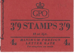 GREAT BRITAIN, Booklet G1, 1953, 3/9, Nov 53, Mi 0-40 I - Carnets