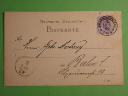 DN 21 ALLEMAGNE  CARTE   1885 BRAUNSWEIG  +AFF.   INTERESSANT ++++ - Tarjetas